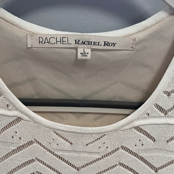 RACHEL Roy Fitted Lace Peplum Top sz Large tank lace - Picture 4 of 7